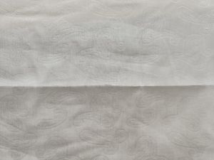 Cream Cotton Self Jacquard Fabric