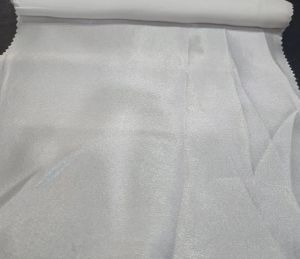 Off White Moss Crepe Fabric