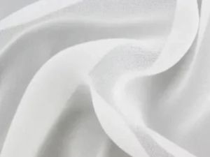 White 60 Indian Georgette Fabric
