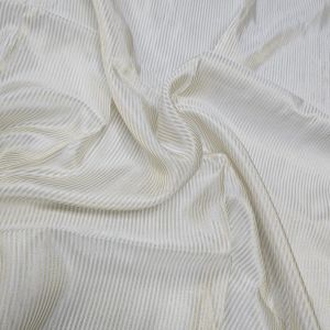 White Super Ggt Self Lurex Fabric