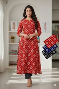 Ladies Lightweight Printed Rayon Kurti