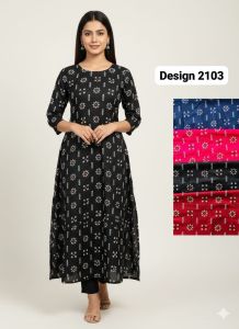Ladies Office Wear Printed Rayon Kurti