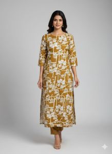 Women Festival Wear Floral Printed Rayon Kurti
