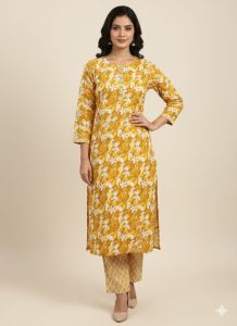 Women Floral Printed Two Piece Suit