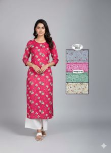 Women Trendy Printed Rayon Kurti