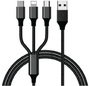 1 Meter 3 in 1 Multiple USB Charging Cable