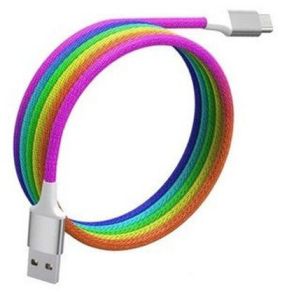 Rainbow PVC USB Type C Fast Charging Cable