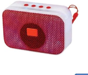 White Plastic Body Portable Bluetooth Speaker with Light