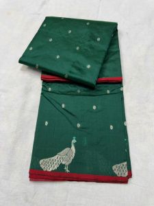 Hand Border Taraj Pallu All Over Booti Pattu Soft Silk Saree