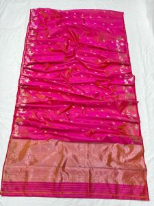 Handloom Meena Kari  Work Full Boota Pattu Soft Silk Saree