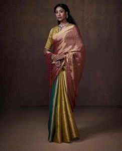 Pure Chanderi Handloom Heavy Tissue Silk Saree