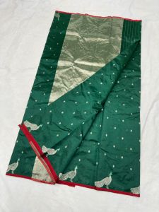 Hand Border Taraj Pallu All Over Booti Pattu Soft Silk Saree