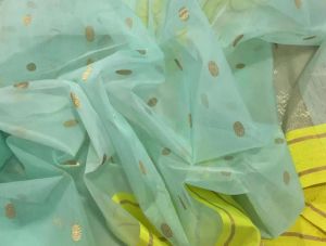 Pure Chanderi Handloom With Zari Pallu Katan Organza Silk Saree