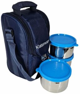 Triple Container Stainless Steel Insulated Lunch Bag