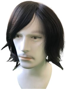 Mens Black Hair Wig