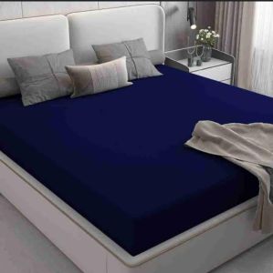 Blue Waterproof Fitted Terry Mattress Protector