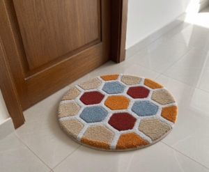 Round Hexagonal Pattern Bathmat