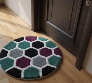 Round Hexagonal Pattern Bathmat