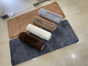 Multi Color Woollen Blend Rabbit Fur Runner
