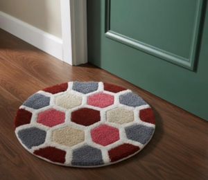 Round Hexagonal Pattern Bathmat