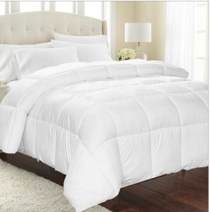 White Microfiber Ultrasonic Comforter