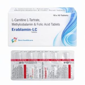 Erablamin Lc L Carnitine L Tartrate Methylcobalamin Folic Acid Tablet