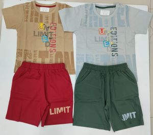 Boys Cotton Casual T-Shirt With Shorts Set