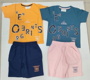 Boys Cotton Letter Print Casual Wear Set