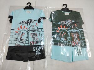 Boys Cotton Skate Print T-Shirt Shorts Set
