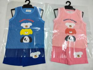 Boys Cotton Sleeveless T-Shirt Shorts Set