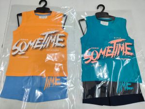 Boys Sleeveless Printed Cotton T-Shirt Shorts Set