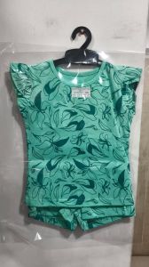 Girls Leaf Print Cotton Cord Set
