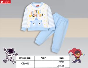 Kids Monster Print Sweatshirt Jogger Set