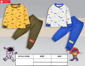 Kids Superhero Print Sweatshirt Jogger Set