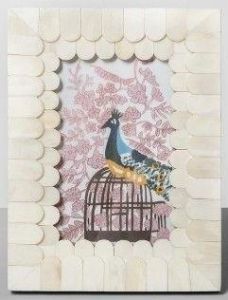 Handcrafted Natural Bone Inlay Photo Frame