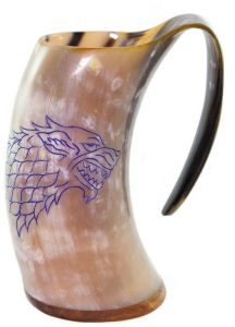 Viking Ox Horn Beer Mug 700ML Tankard