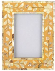 Yellow Floral Decorative Photo Frame