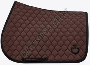 Brown Circular Quilted Saddle Pad