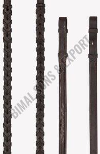 Lemieux Hunter Leather Laced Horse Reins