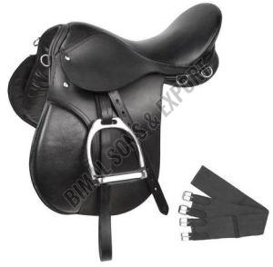 Royal Classic Black Leather Horse Saddle