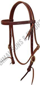 Rugged Ride Extra Heavy Harness Leather Browband Headstall