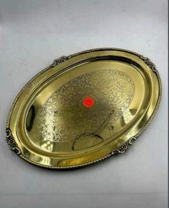 Brass Oval Pooja Thali