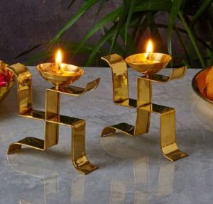 Diwali Brass Swastik Diya
