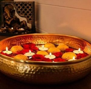 Golden Brass Urli Bowl