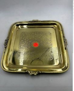 Rectangular Brass Pooja Thali