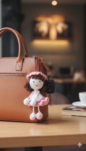 Handmade Crochet Doll Keychain