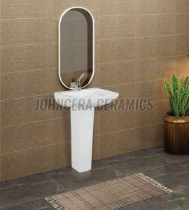 White Ceramic Pedestal Wash Basin