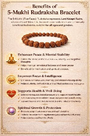 5 Mukhi Rudraksha Bracelet