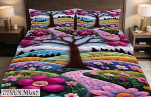 Blooming Garden Tree Art Bedsheet Set