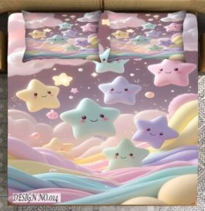 Dreamy Smiling Star Kids Bedsheet Set